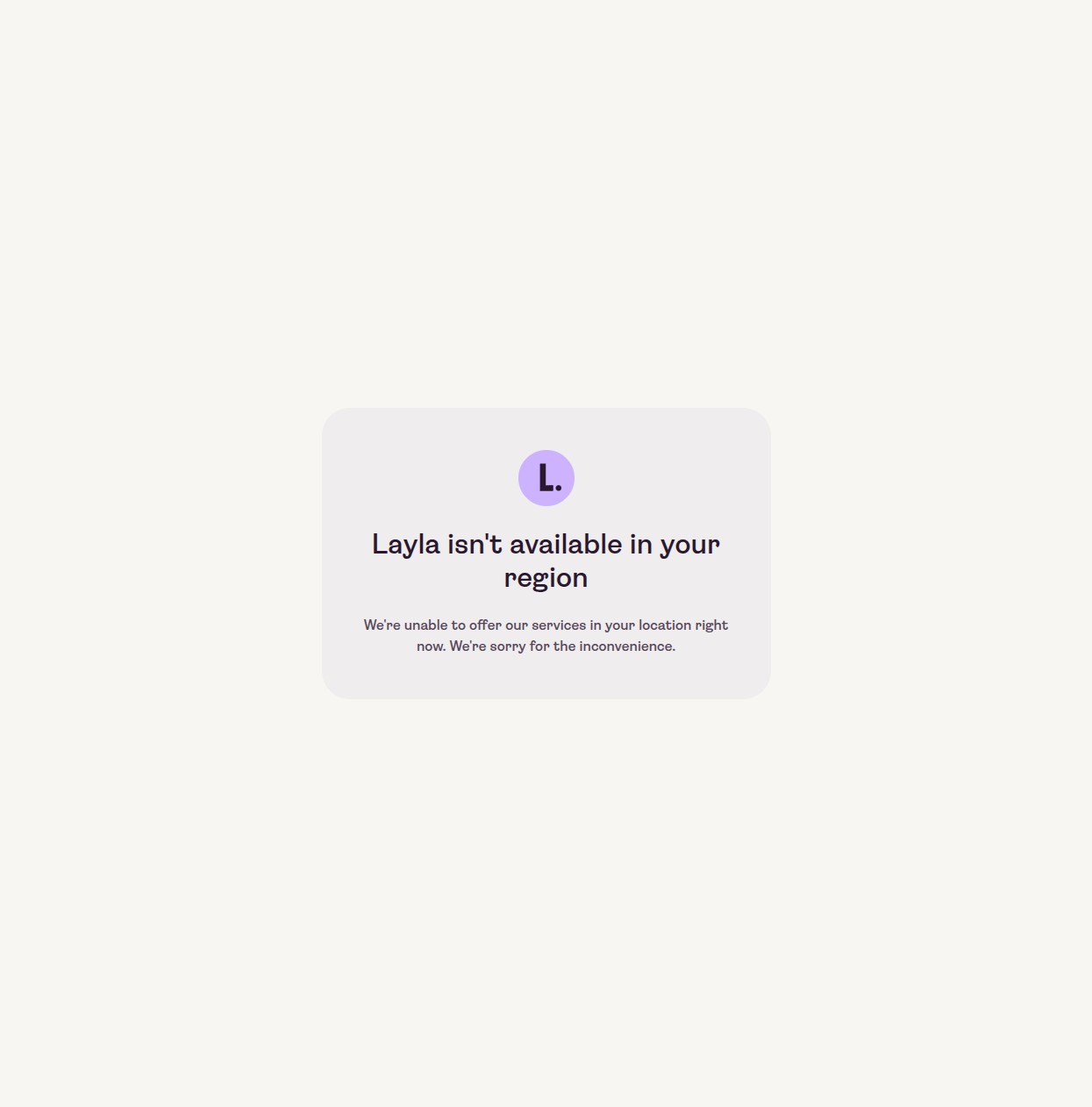 Trip Planner AI's create-a-trip link landing on Layla's "isn't available in your region" page