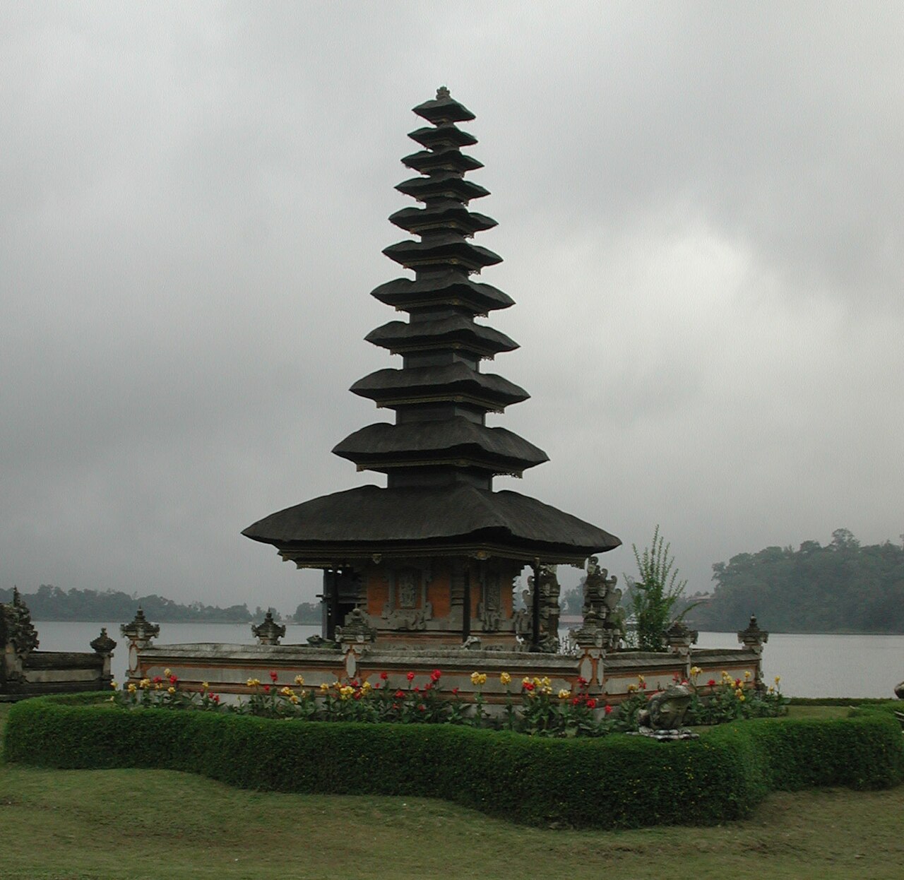 Balinese Nasi Campur plate with rice, sambal, and mixed sides