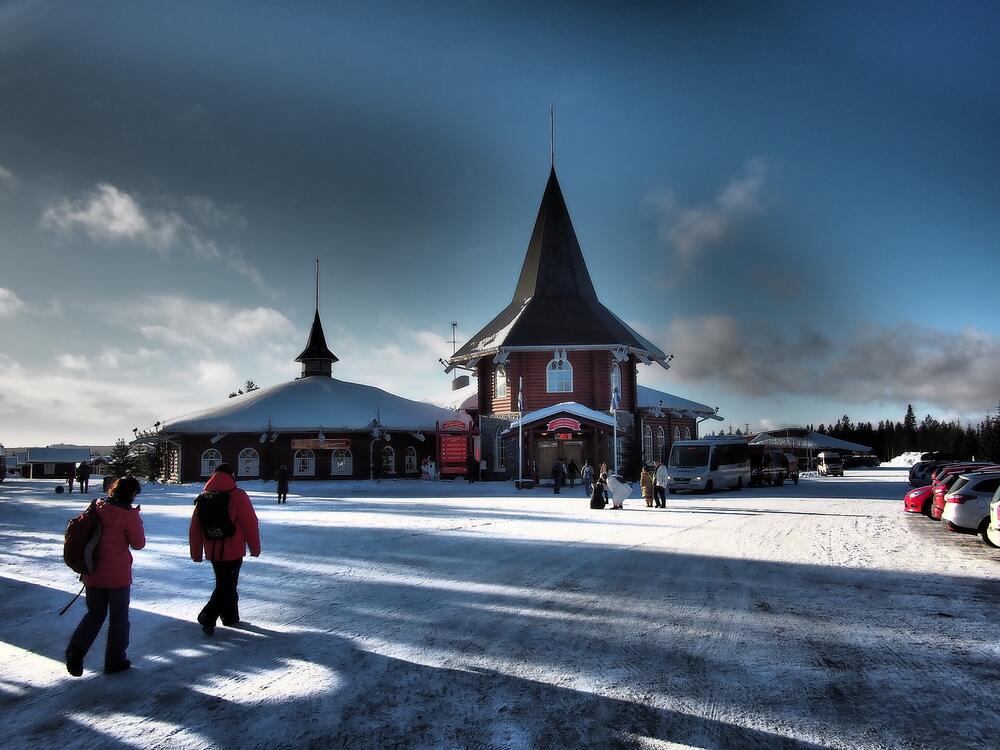 Santa Claus Village on the Arctic Circle at Rovaniemi, February 2015