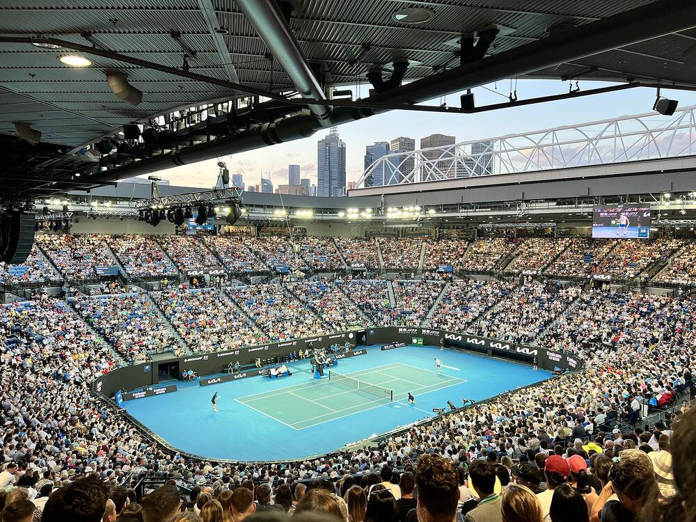 Rod Laver Arena during an Australian Open quarter-final, January