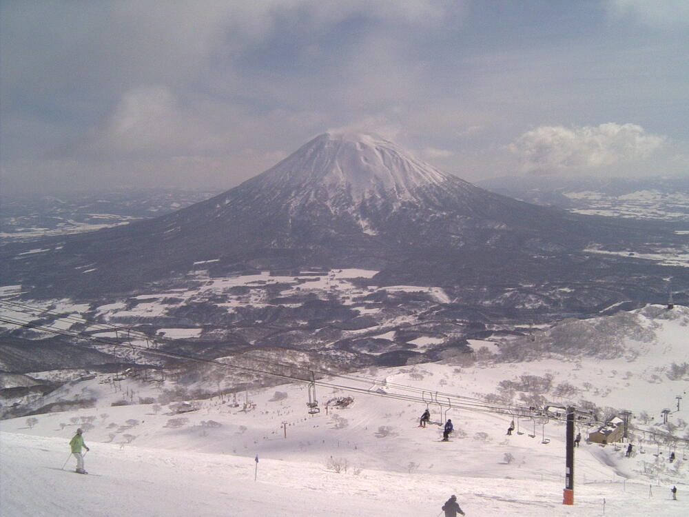 Mount Yotei from the Hirafu ski slopes, Niseko