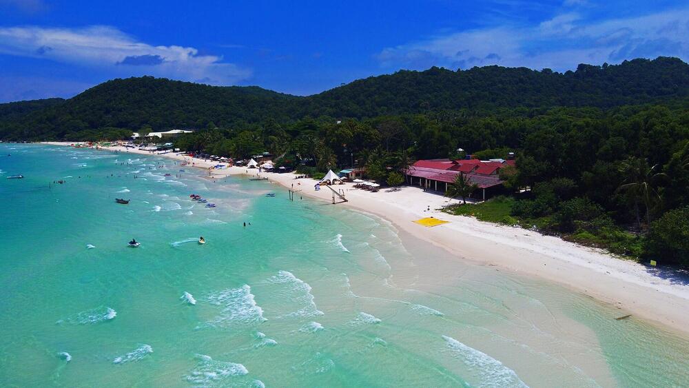 Sao Beach, Phu Quoc, from the air