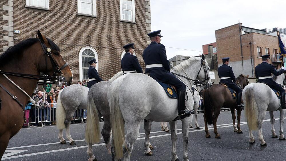 Mounted Garda unit in the St Patrick's Day Parade, Dublin (March 2011)