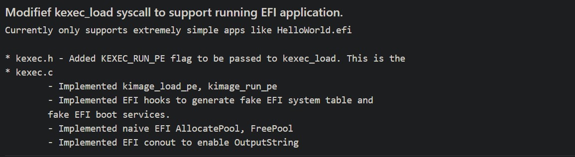 Commit message